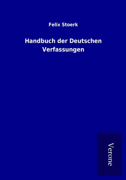 Produktbild: Handbuch der Deutschen Verfassungen