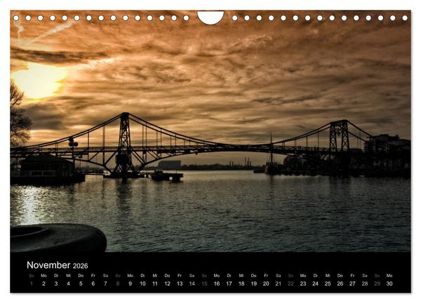 Produktbild: Kaiser-Wilhelm-Br&uuml;cke Wilhelmshaven (Wandkalender 2026 DIN A4 quer), CALVENDO Monatskalender