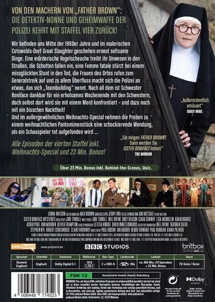 Produktbild: Sister Boniface Mysteries - Die komplette vierte Staffel - Alle Episoden inkl. Weihnachts-Special [3 DVDs]