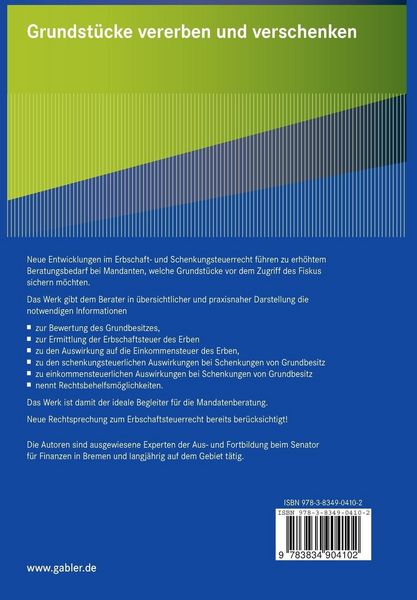 Produktbild: Grundst&uuml;cke vererben und verschenken