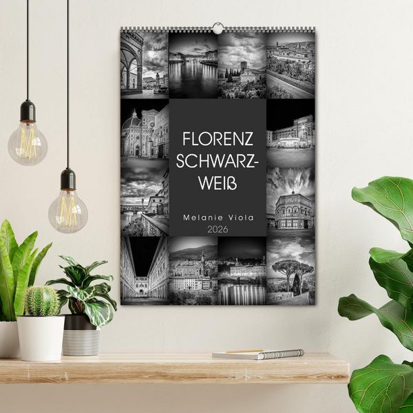 Produktbild: FLORENZ SCHWARZWEI&szlig; (Wandkalender 2026 DIN A2 hoch), CALVENDO Monatskalender