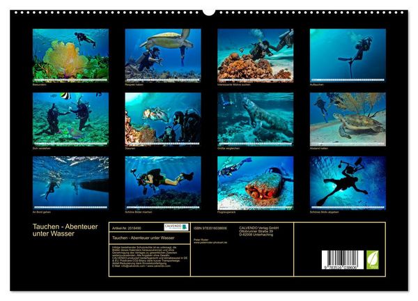 Produktbild: Tauchen - Abenteuer unter Wasser (hochwertiger Premium Wandkalender 2026 DIN A2 quer), Kunstdruck in Hochglanz