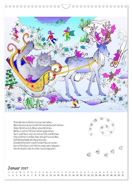Produktbild: Ein phantastischer Katzenkalender: Magisches Katzenland (Wandkalender 2027 DIN A3 hoch), CALVENDO Monatskalender