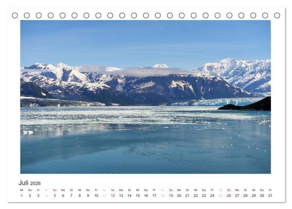 Produktbild: ALASKA Gletscher EIS (Tischkalender 2026 DIN A5 quer), CALVENDO Monatskalender