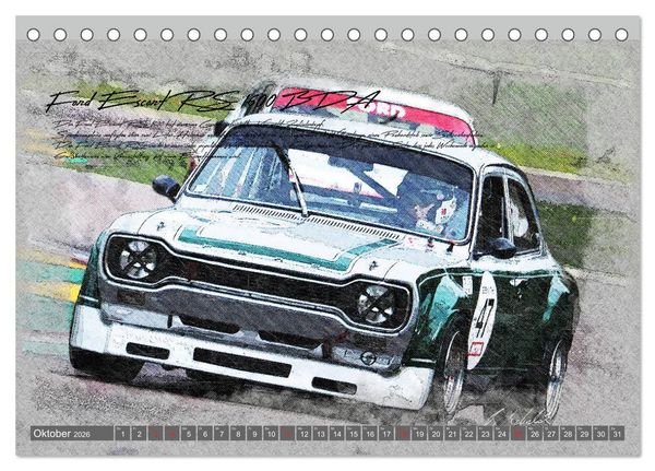 Produktbild: Rennsport am Limit (Tischkalender 2026 DIN A5 quer), CALVENDO Monatskalender