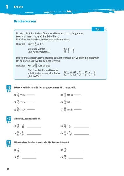 Produktbild: 10-Minuten-Training Rechnen mit Br&uuml;chen. Mathematik 5./6. Klasse