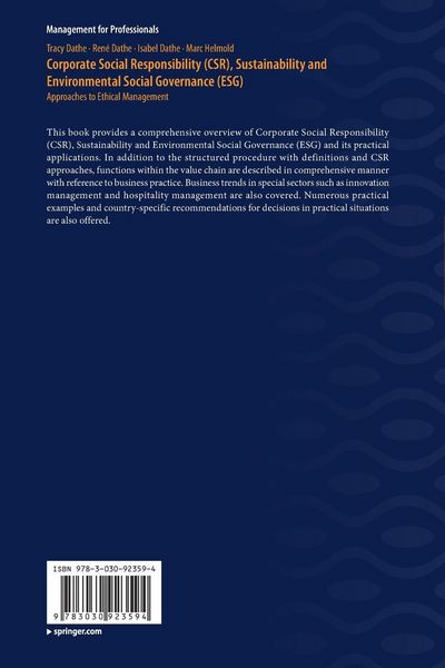 Produktbild: Corporate Social Responsibility (CSR), Sustainability and Environmental Social Governance (ESG)