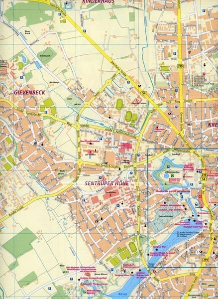 Münster Innenstadtplan 1:16 000