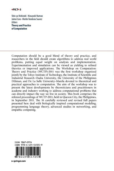 Produktbild: Theory and Practice of Computation