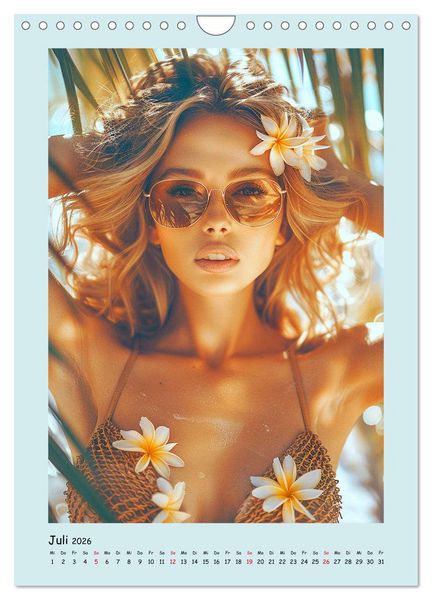 Produktbild: Sommer-Traum. Sch&ouml;ne M&auml;dchen am Meer (Wandkalender 2026 DIN A4 hoch), CALVENDO Monatskalender