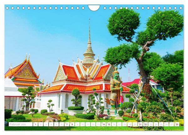 Produktbild: Bangkok - Thailands Hauptstadt in bunten Bildern (Wandkalender 2026 DIN A4 quer), CALVENDO Monatskalender