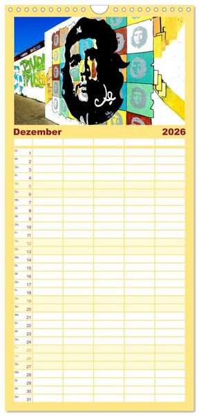 Produktbild: Familienplaner 2026 - CHE GUEVARA mit 5 Spalten (Wandkalender, 21 x 45 cm) CALVENDO