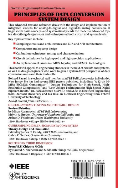 Produktbild: Principles of Data Conversion System Design