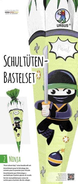 Produktbild: URSUS Schult&uuml;ten-Bastelset "Ninja"