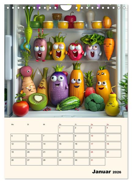 Produktbild: Nachts im K&uuml;hlschrank (Wandkalender 2026 DIN A4 hoch), CALVENDO Monatskalender