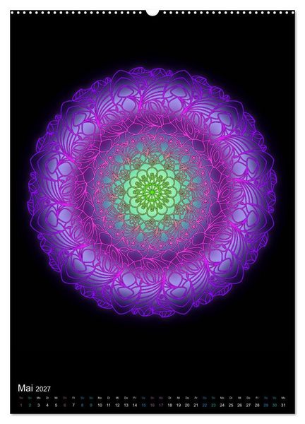Produktbild: Mandala-Kalender 2027 (Wandkalender 2027 DIN A2 hoch), CALVENDO Monatskalender