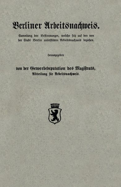 Produktbild: Berliner Arbeitsnachweis
