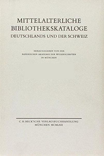 Produktbild: Mittelalterliche Bibliothekskataloge Erg&auml;nzungsband I: Handschriftenerbe des deutschen Mittelalters Tl. 3: Handschriften-Register