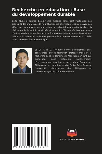 Produktbild: Recherche en &eacute;ducation : Base du d&eacute;veloppement durable