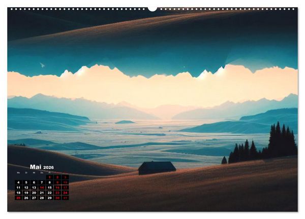 Produktbild: Pr&auml;rie Welten - Ein Kalender, der die Seele der Pr&auml;rie einf&auml;ngt. (hochwertiger Premium Wandkalender 2026 DIN A2 quer), Kunstdruck in Hochglanz