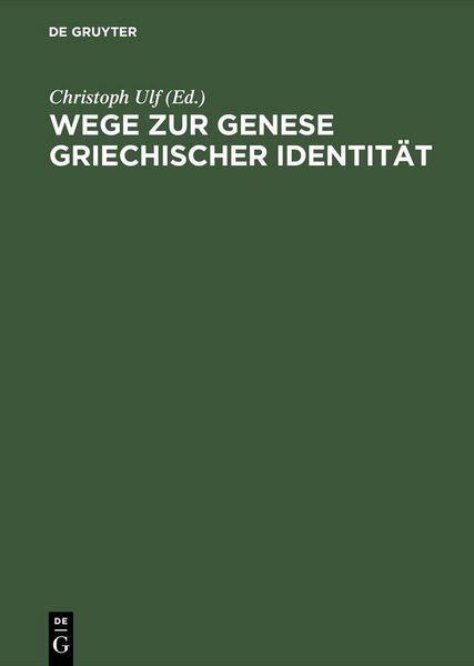Produktbild: Wege zur Genese griechischer Identit&auml;t