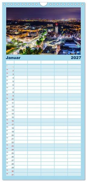 Produktbild: Familienplaner 2027 - Reiseziele in Deutschland mit 5 Spalten (Wandkalender, 21 x 45 cm) CALVENDO