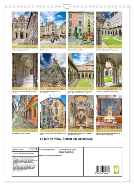 Produktbild: Le puy en Velay, Station am Jakobsweg (Wandkalender 2027 DIN A3 hoch), CALVENDO Monatskalender