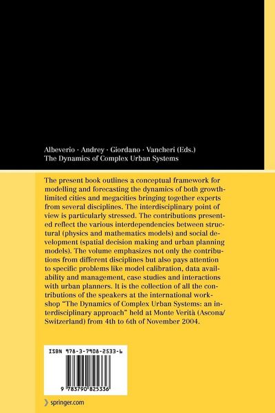 Produktbild: The Dynamics of Complex Urban Systems
