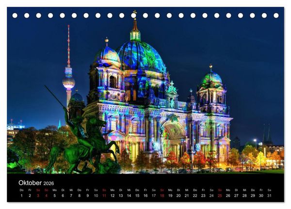 Produktbild: Berliner Stadtansichten (Tischkalender 2026 DIN A5 quer), CALVENDO Monatskalender