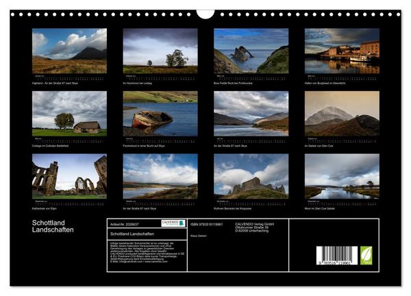 Produktbild: Schottland Landschaften (Wandkalender 2026 DIN A3 quer), CALVENDO Monatskalender
