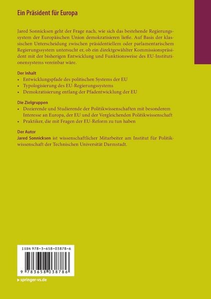 Produktbild: Ein Pr&auml;sident f&uuml;r Europa
