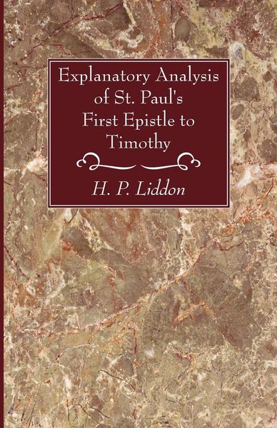 Produktbild: Explanatory Analysis of St. Paul's First Epistle to Timothy