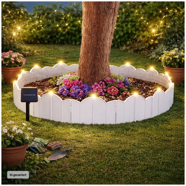 Produktbild: HTI-Living HTI-Living Beeteinfassung 500 cm Zierzaun Cloud mit Beleuchtung