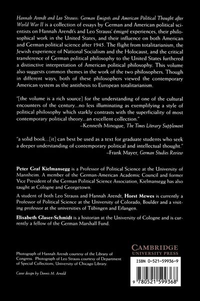 Produktbild: Hannah Arendt and Leo Strauss