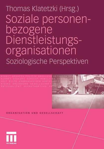 Produktbild: Soziale personenbezogene Dienstleistungsorganisationen