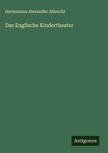 Produktbild: Das Englische Kindertheater