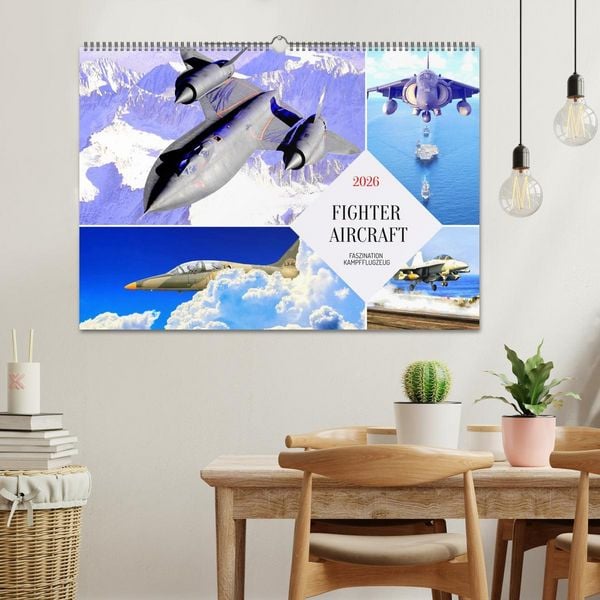 Produktbild: Fighter aircraft. Faszination Kampfflugzeug (Wandkalender 2026 DIN A2 quer), CALVENDO Monatskalender