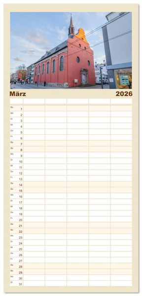 Produktbild: Familienplaner 2026 - Neuss Impressionen mit 5 Spalten (Wandkalender, 21 x 45 cm) CALVENDO