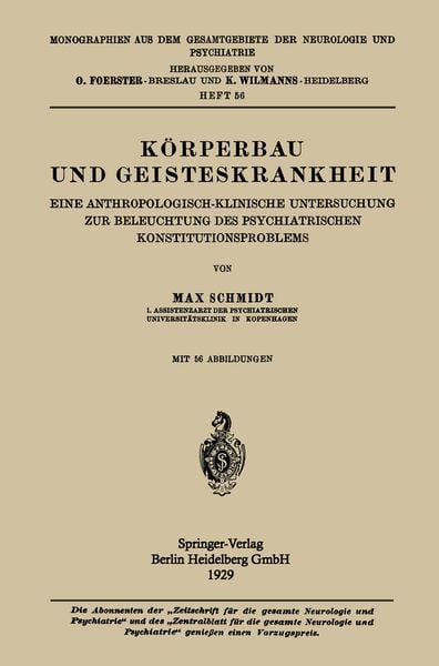 Produktbild: K&ouml;rperbau und Geisteskrankheit