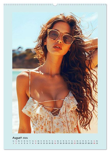 Produktbild: Sommer-Traum. Sch&ouml;ne M&auml;dchen am Meer (hochwertiger Premium Wandkalender 2026 DIN A2 hoch), Kunstdruck in Hochglanz