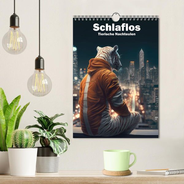 Produktbild: Schlaflos Tierische Nachteulen (Wandkalender 2026 DIN A4 hoch), CALVENDO Monatskalender