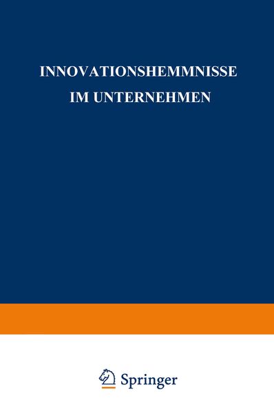 Innovationshemmnisse im Unternehmen, Taschenbuch von Bernd Bitzer, Deutscher Universitätsverlag, 9783663016663