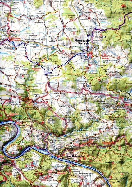 Produktbild: ADFC Regionalkarte Dresden & Umgebung mit Tourenvorschl&auml;gen,