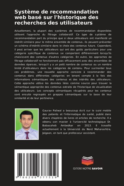 Produktbild: Syst&egrave;me de recommandation web bas&eacute; sur l'historique des recherches des utilisateurs