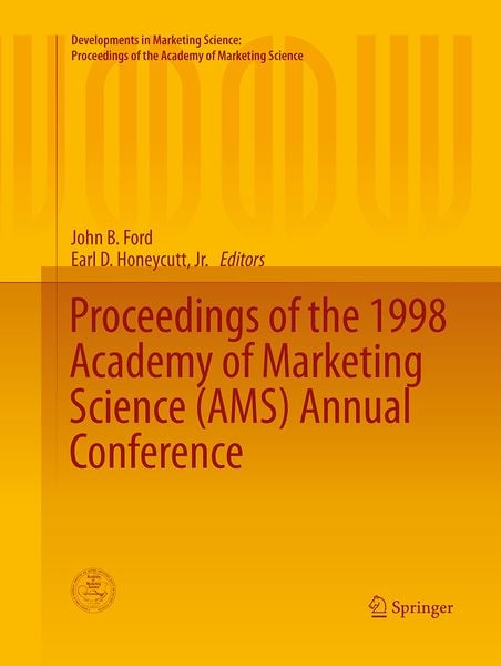 Produktbild: Proceedings of the 1998 Academy of Marketing Science (AMS) Annual Conference