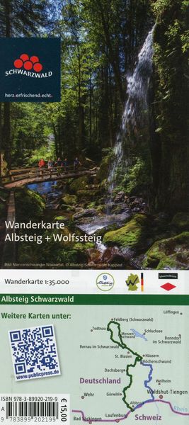 Produktbild: Albsteig, Schwarzwald, Albbruck - Feldbergpass, St. Blasien 1:35 000