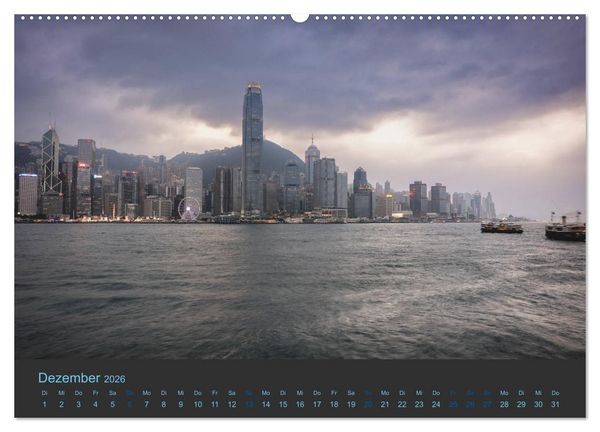 Produktbild: Hong Kong - Skylines (Wandkalender 2026 DIN A2 quer), CALVENDO Monatskalender