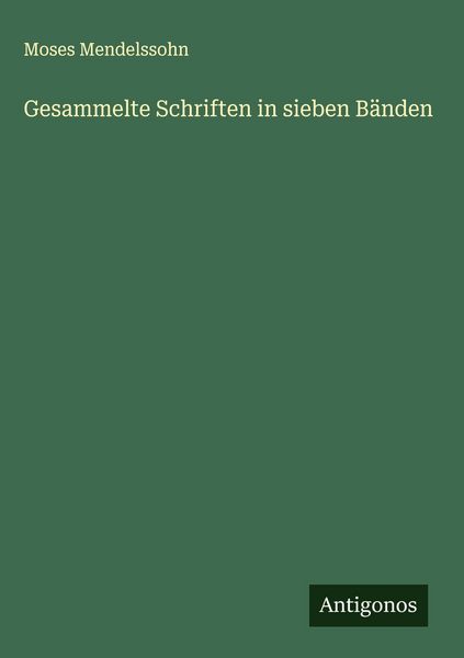 Produktbild: Gesammelte Schriften in sieben B&auml;nden