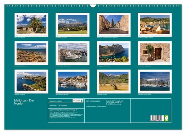 Produktbild: Mallorca &ndash; Der Norden (Wandkalender 2027 DIN A2 quer), CALVENDO Monatskalender