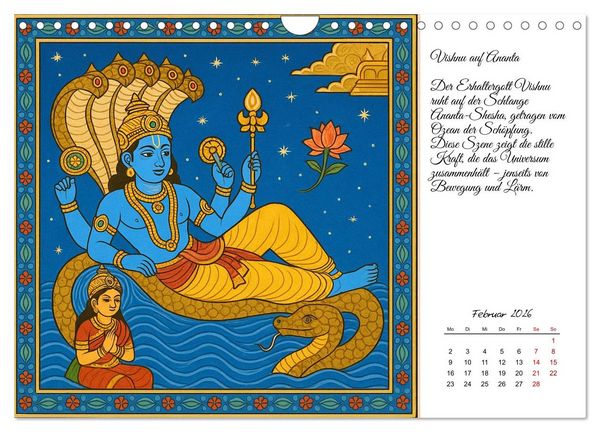 Produktbild: G&ouml;tterwelten des Hinduismus (Wandkalender 2026 DIN A4 quer), CALVENDO Monatskalender